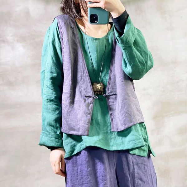 women's vests women loose ramie spring summer simple patchwork ladies spliced one button sleeveless female 2021 retro, Black;white
women's vests women loose ramie spring summer simple patchwork ladies spliced one button sleeveless female 2021 retro, Black;white