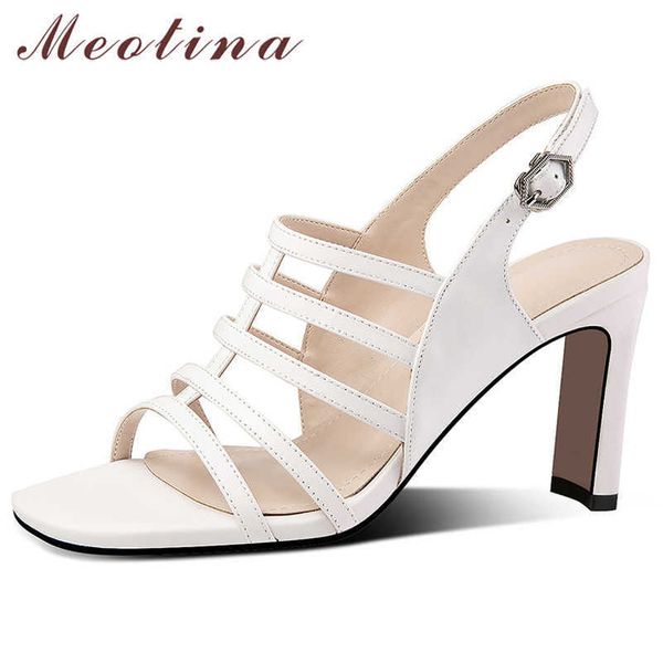 meotina women gladiator shoes narrow band natural genuine leather sandals square toe lady shoes buckle thick high heel sandals 210608, Black
meotina women gladiator shoes narrow band natural genuine leather sandals square toe lady shoes buckle thick high heel sandals 210608, Black