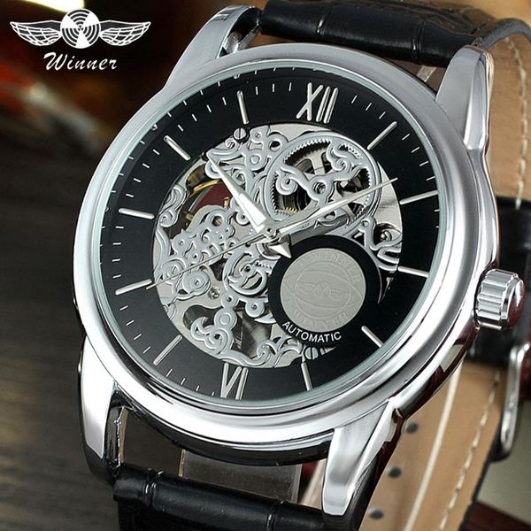 wristwatches winner luxury brand men automatic mechanical watches leather strap skeleton dial classic style waterproof male wrist watch, Slivery;brown
wristwatches winner luxury brand men automatic mechanical watches leather strap skeleton dial classic style waterproof male wrist watch, Slivery;brown