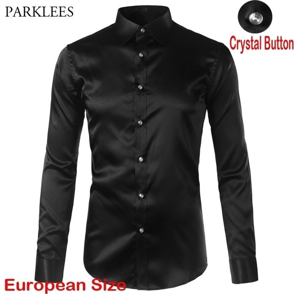 black satin silk like dress shirts men luxury brand wedding dinner long sleeve wrinkle tuxedo shirt men chemise homme 210522, White;black
black satin silk like dress shirts men luxury brand wedding dinner long sleeve wrinkle tuxedo shirt men chemise homme 210522, White;black
