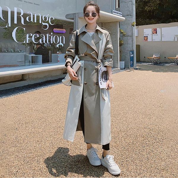 women's trench coats windbreaker spring autumn splicing color contrast coat bifurcation design ladies cloak loose jacket, Tan;black
women's trench coats windbreaker spring autumn splicing color contrast coat bifurcation design ladies cloak loose jacket, Tan;black