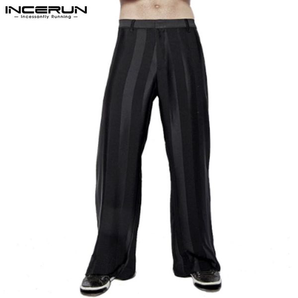 men pants incerun fashion striped mesh trousers man loose see through pockets pantalones nightclub transparent casual men's, Black
men pants incerun fashion striped mesh trousers man loose see through pockets pantalones nightclub transparent casual men's, Black