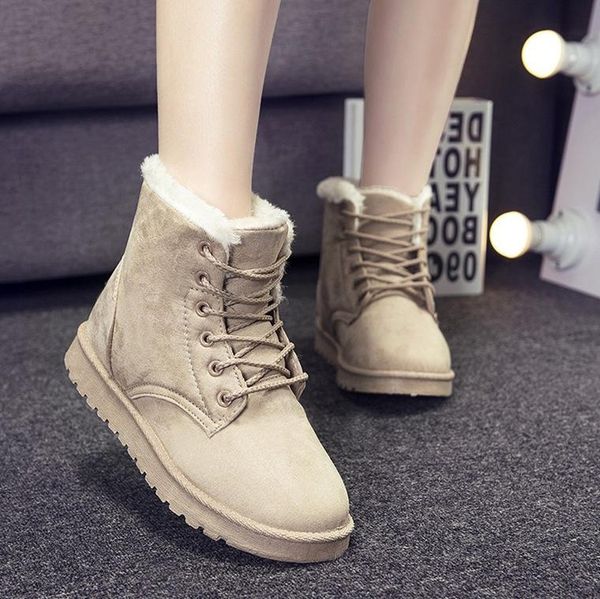 boots street short lace up foreign large winter snow women cotton shoes students warm plush, Black
boots street short lace up foreign large winter snow women cotton shoes students warm plush, Black