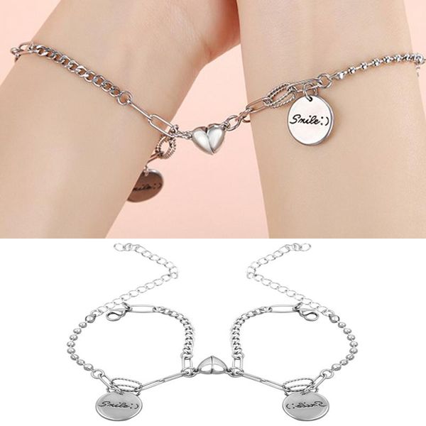 stainless steel smile pendant couple bracelet heart magnet attract charm jewelry chain bracelets for women men link,, Black
stainless steel smile pendant couple bracelet heart magnet attract charm jewelry chain bracelets for women men link,, Black