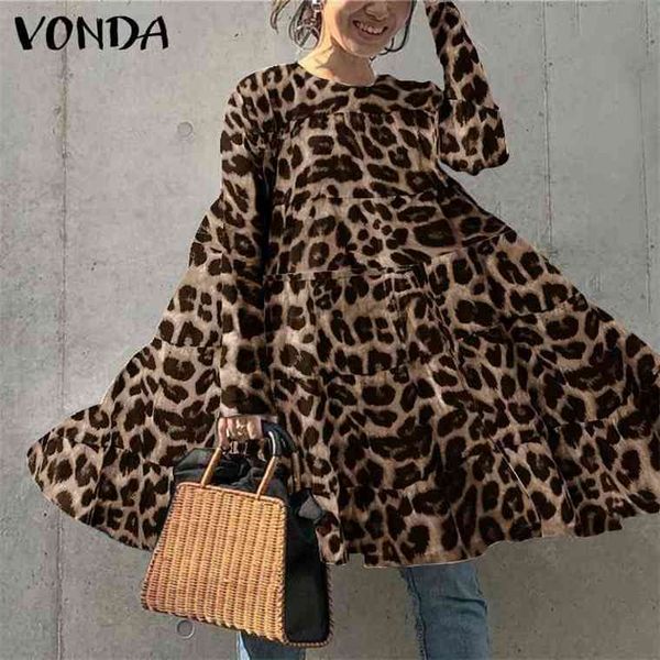 vonda women mini dress casual long sleeve o neck vintage leopard printed dresses oversized loose autumn robe 5 styles plus size, Black;gray
vonda women mini dress casual long sleeve o neck vintage leopard printed dresses oversized loose autumn robe 5 styles plus size, Black;gray