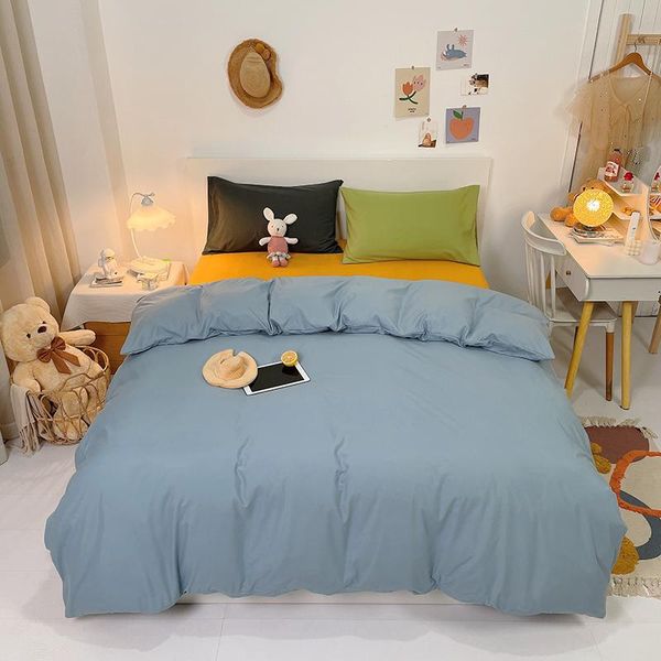 bedding sets linen king size solid color bedclothes for double bed plain dyed quilt cover simple style flat sheet pillowcase
bedding sets linen king size solid color bedclothes for double bed plain dyed quilt cover simple style flat sheet pillowcase