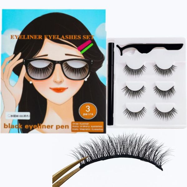 false eyelashes 3 pairs glue-eyeliner self-adhesive transparent natural long thick realistic magnetic mink lashes
false eyelashes 3 pairs glue-eyeliner self-adhesive transparent natural long thick realistic magnetic mink lashes