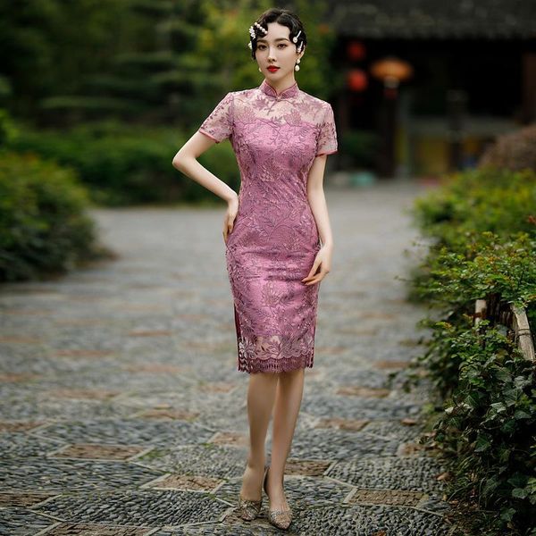 ethnic clothing female print flower cheongsam purple lace qipao vintage buitton perspective chinese dress plus size 4xl sheath vestidos, Red
ethnic clothing female print flower cheongsam purple lace qipao vintage buitton perspective chinese dress plus size 4xl sheath vestidos, Red