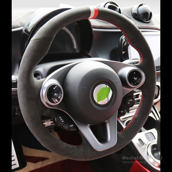 for benz smart hand-sewn special steering wheel cover auto alcantara suede cover suede hand-stitched car interior accessories
for benz smart hand-sewn special steering wheel cover auto alcantara suede cover suede hand-stitched car interior accessories