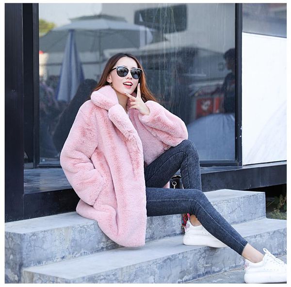 women's fur & faux winter women luxury coat loose lapel overcoat thick warm plus size female plush coats, Black
women's fur & faux winter women luxury coat loose lapel overcoat thick warm plus size female plush coats, Black