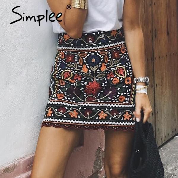 skirts simplee bohemian floral embroidered women mini skirt autumn zipper pencil skinny female winter streetwear elegant skits, Black
skirts simplee bohemian floral embroidered women mini skirt autumn zipper pencil skinny female winter streetwear elegant skits, Black