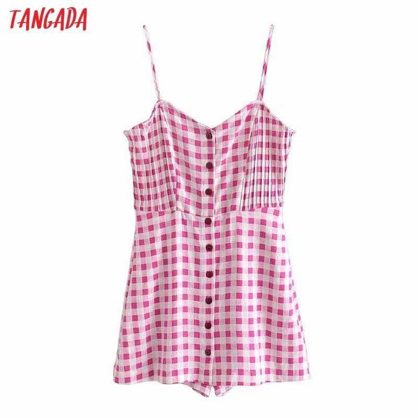 tangada women vintage v neck plaid print playsuits strap buttons rompers ladies casual chic jumpsuits 3h525 210609, Black;white
tangada women vintage v neck plaid print playsuits strap buttons rompers ladies casual chic jumpsuits 3h525 210609, Black;white