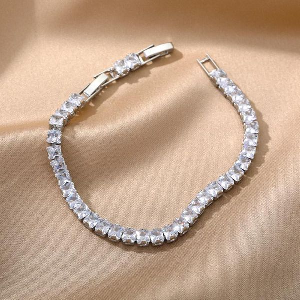 link, chain tennis bracelets for women men simple luxury round crystal white zirocn bangle wedding girl gift jewelry bijoux femme, Black
link, chain tennis bracelets for women men simple luxury round crystal white zirocn bangle wedding girl gift jewelry bijoux femme, Black