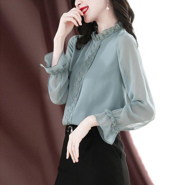 women's blouses & shirts chiffon shirt ladies spring/summer 2021 long-sleeved design sense niche foreign fashion temperament all-match, White
women's blouses & shirts chiffon shirt ladies spring/summer 2021 long-sleeved design sense niche foreign fashion temperament all-match, White