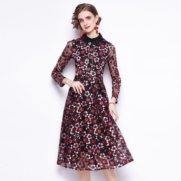 dress 2021 female spring dressed in elegant floral lace flower impression hollow ribbon out buttons long sleeve party ladies dresses pel7, Black;gray
dress 2021 female spring dressed in elegant floral lace flower impression hollow ribbon out buttons long sleeve party ladies dresses pel7, Black;gray