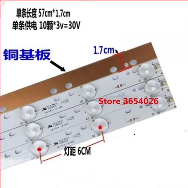 effects 3piece/lot universal led backlight lamp strip for 32'' tv monitor 30v 10leds 57cm
effects 3piece/lot universal led backlight lamp strip for 32'' tv monitor 30v 10leds 57cm