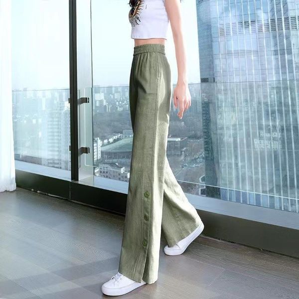 women's pants & capris summer high waist casual fashion loose plus size wide leg solid colour trousers for women, Black;white
women's pants & capris summer high waist casual fashion loose plus size wide leg solid colour trousers for women, Black;white