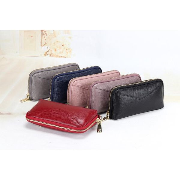 luxury genuine leather red/gray/black 6 colors women wallet phone case arrival ladies zipper mini purses wallets, Red;black
luxury genuine leather red/gray/black 6 colors women wallet phone case arrival ladies zipper mini purses wallets, Red;black
