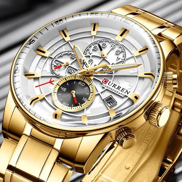 wristwatches curren golden chronograph quartz mens watch stainless steel date wristwatch clock male luminous fashion relogio masculino, Slivery;brown
wristwatches curren golden chronograph quartz mens watch stainless steel date wristwatch clock male luminous fashion relogio masculino, Slivery;brown