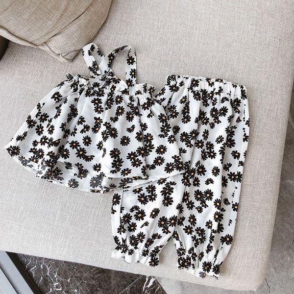 girls baby set outfits clothes children's sling t-shirt + pants two-piece kids clothing sets, White
girls baby set outfits clothes children's sling t-shirt + pants two-piece kids clothing sets, White