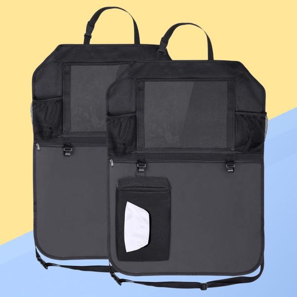 car organizer hanging kick mats seat back protectors cover storage bag with one tissue box (black)
car organizer hanging kick mats seat back protectors cover storage bag with one tissue box (black)