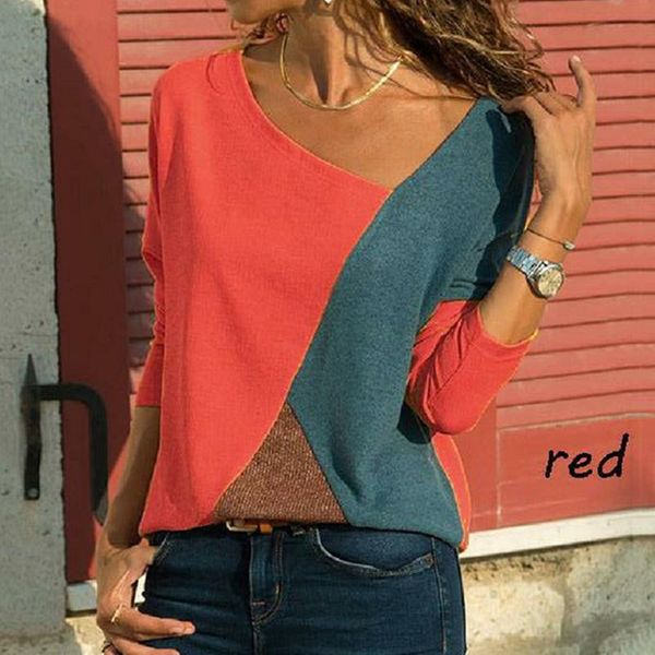 women's blouses & shirts 2021 women long sleeve round neck patchwork pullover slim fit female autumn drop, White
women's blouses & shirts 2021 women long sleeve round neck patchwork pullover slim fit female autumn drop, White