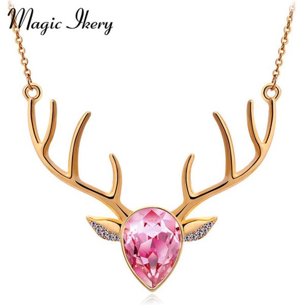 magic ikery christmas day gifts fashion jewelry gold color crystal korea deer necklaces pendants for women mkz4618 pendant, Silver
magic ikery christmas day gifts fashion jewelry gold color crystal korea deer necklaces pendants for women mkz4618 pendant, Silver