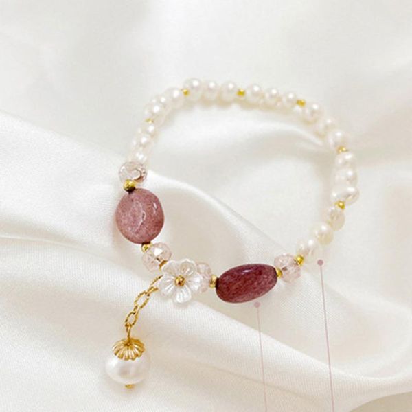 link, chain sweet fashion pearl crystal bracelet for girl female design simple and cold temperament beautiful women, Black
link, chain sweet fashion pearl crystal bracelet for girl female design simple and cold temperament beautiful women, Black