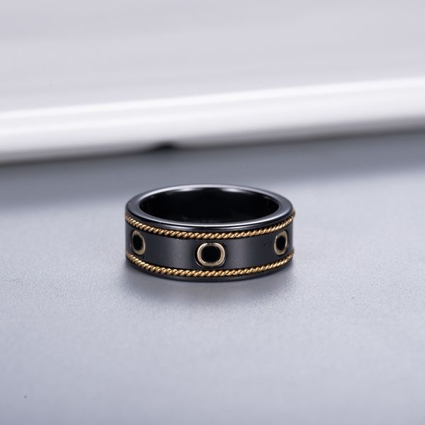 women ceramic ring with stamp black white 18kgold plated letter ring for gift party jewelry size 6/7/8/9, Silver
women ceramic ring with stamp black white 18kgold plated letter ring for gift party jewelry size 6/7/8/9, Silver