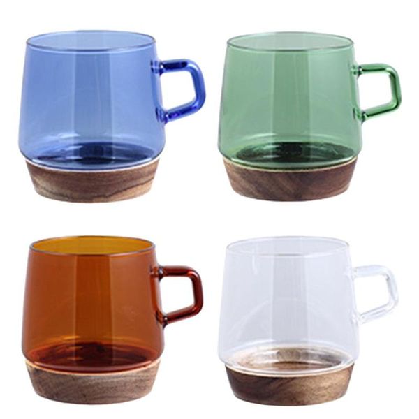 wine glasses borosilicate colored glass cup household teacup milk coffee with wooden mat heat-resistant home drinkware
wine glasses borosilicate colored glass cup household teacup milk coffee with wooden mat heat-resistant home drinkware