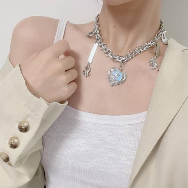 chokers fashion exquisite metal peach heart angel pendant necklaces vintage tai chi moon animal charms choker for women cool jewelry, Golden;silver
chokers fashion exquisite metal peach heart angel pendant necklaces vintage tai chi moon animal charms choker for women cool jewelry, Golden;silver