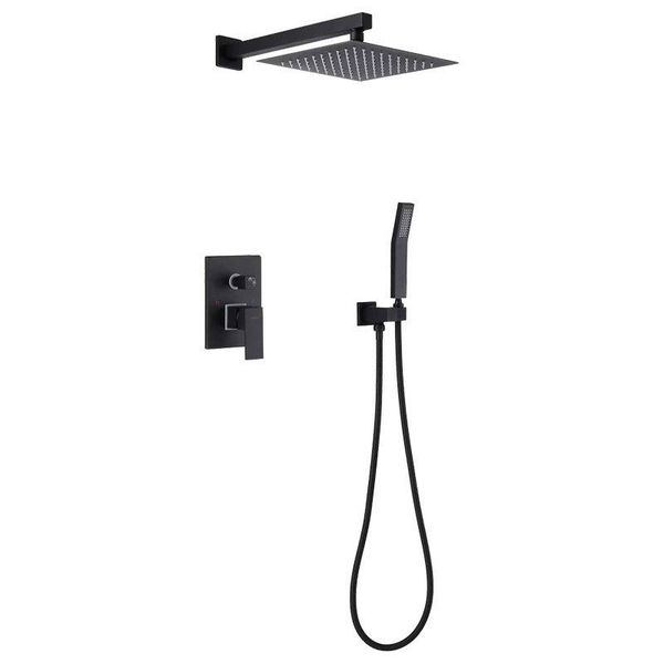 brass black shower set bathroom faucet wall arm diverter mixer handheld spray sets with 8-12" rian head
brass black shower set bathroom faucet wall arm diverter mixer handheld spray sets with 8-12" rian head