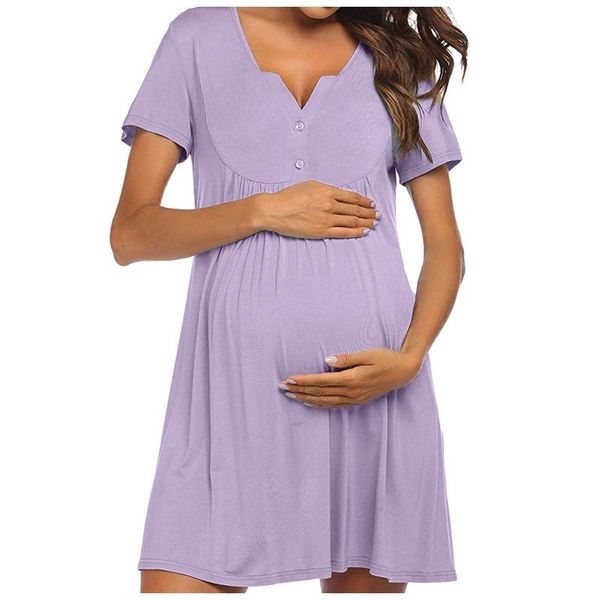 maternity dresses women pregnancy summer nursing dress clothes solid color hight waist for daily baby breastfeeding, White
maternity dresses women pregnancy summer nursing dress clothes solid color hight waist for daily baby breastfeeding, White