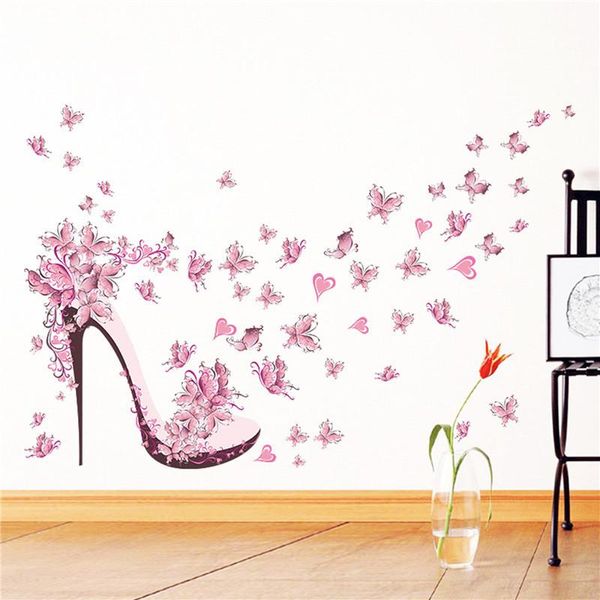 wall stickers pink butterfly high heels sticker for living room girl's background decorations decals mural art on the
wall stickers pink butterfly high heels sticker for living room girl's background decorations decals mural art on the