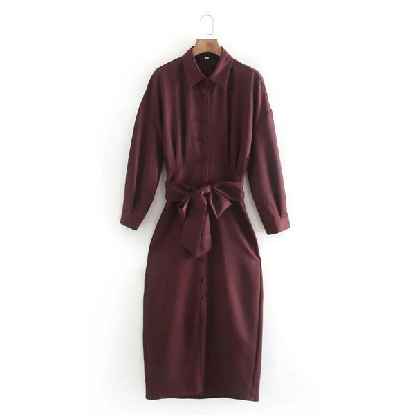 casual dresses women turndown collar sashes claret shirt dress female long sleeve clothes lady loose vestido d6763, Black;gray
casual dresses women turndown collar sashes claret shirt dress female long sleeve clothes lady loose vestido d6763, Black;gray
