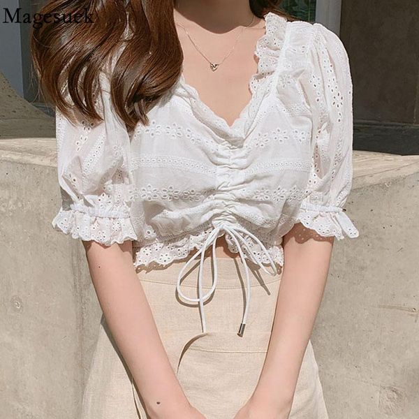 women's blouses & shirts hollow out women haut femme white blouse plus size womens and 2021 summer blusas verano mujer 15402
women's blouses & shirts hollow out women haut femme white blouse plus size womens and 2021 summer blusas verano mujer 15402