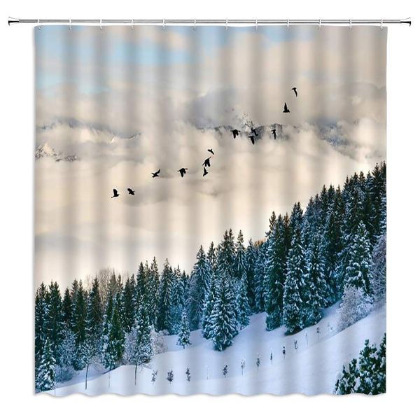 winter forest shower curtain misty pines coniferous woodland with birds snowfield landscape decor,fabric bathroom set hooks
winter forest shower curtain misty pines coniferous woodland with birds snowfield landscape decor,fabric bathroom set hooks