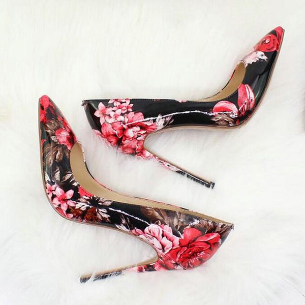 12cm spring printed flowers graffiti womens high heel wedding shoes pointed toe apricot party dress wholesale drop, Black
12cm spring printed flowers graffiti womens high heel wedding shoes pointed toe apricot party dress wholesale drop, Black