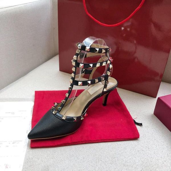 classic rivet sandals women pointed toe high heels genuine leather shoes woman three thin ankle strap summer, Black
classic rivet sandals women pointed toe high heels genuine leather shoes woman three thin ankle strap summer, Black