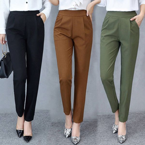 qrwr pants women 2021 spring autumn casual high waist large size pants korean wild solid color stretch ankle length women pants, Black;pink
qrwr pants women 2021 spring autumn casual high waist large size pants korean wild solid color stretch ankle length women pants, Black;pink