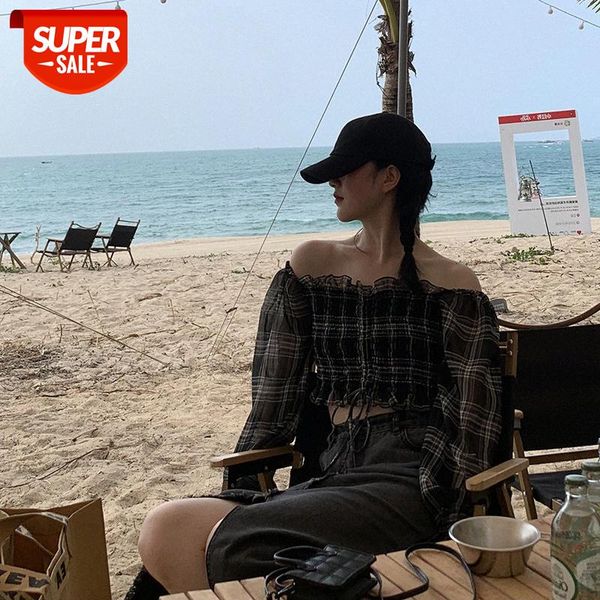 net red 21/black qiao wafer sunscreen long-sleeved t-shirt women's bottoming shirt short tide #nd8l, White
net red 21/black qiao wafer sunscreen long-sleeved t-shirt women's bottoming shirt short tide #nd8l, White