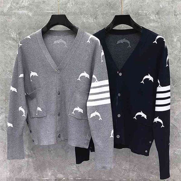 hoodies fashion tb thom brand sweaters men women slim fit o-neck cardigan clothing striped wool dolphin pattern winter casual coat, Black
hoodies fashion tb thom brand sweaters men women slim fit o-neck cardigan clothing striped wool dolphin pattern winter casual coat, Black
