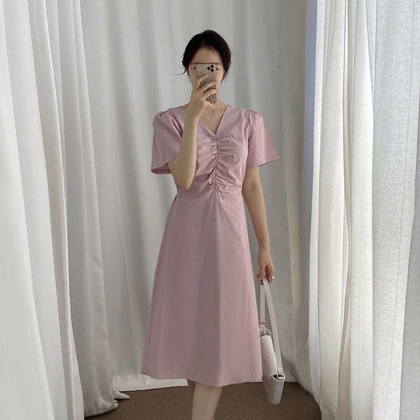 dress korean women summer short sleeve v-neck drawstring high waist a-line vintage casual beach woman elegant kcen muuw, Black;gray
dress korean women summer short sleeve v-neck drawstring high waist a-line vintage casual beach woman elegant kcen muuw, Black;gray