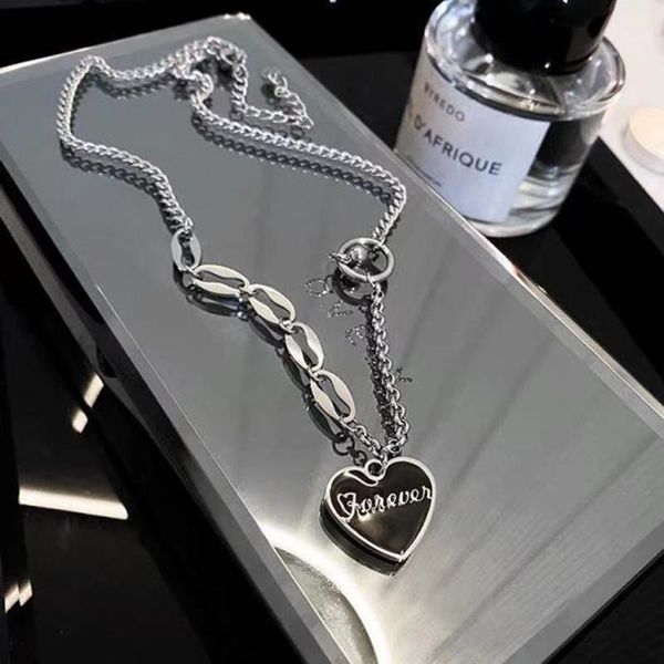 pendant necklaces fashion vintage clavicle chain gothic punk black heart necklace for women letter hip-hop irregular jewelry prom accessorie, Silver
pendant necklaces fashion vintage clavicle chain gothic punk black heart necklace for women letter hip-hop irregular jewelry prom accessorie, Silver