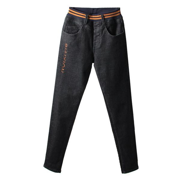 lady casual stretch jeans elastic waist ankle length push up mom for women plus size 5xl high denim pants women's, Blue
lady casual stretch jeans elastic waist ankle length push up mom for women plus size 5xl high denim pants women's, Blue