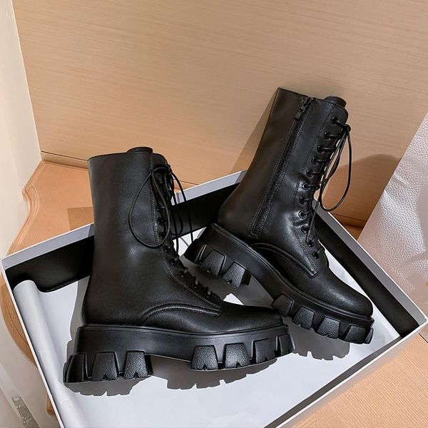 boots 2021 women mid calf autumn winter fashion lace-up zipper botas mujer comfortable platform heel leather, Black
boots 2021 women mid calf autumn winter fashion lace-up zipper botas mujer comfortable platform heel leather, Black