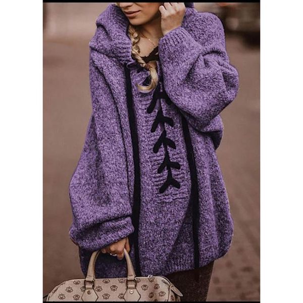 women's sweaters sweater fall and winter flat knitted long casual o-neck solid tie rope plus size pullover loose warm thick women, White;black
women's sweaters sweater fall and winter flat knitted long casual o-neck solid tie rope plus size pullover loose warm thick women, White;black