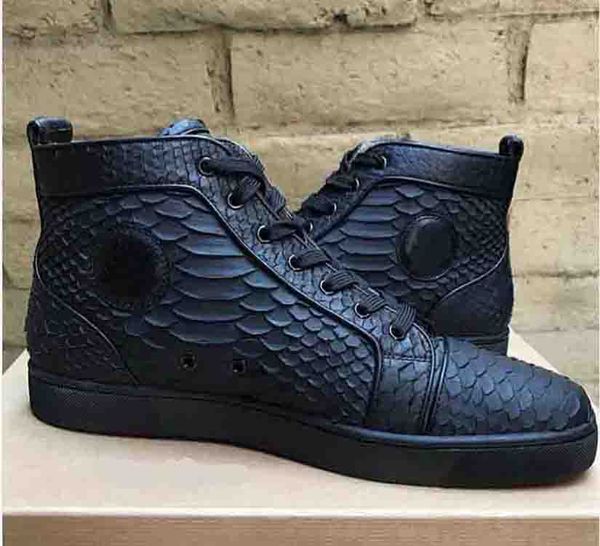 brand fashions men's luxury red bottom high casual shoes fish scale genuine leather fashion lace up toe irregular spikes sneakers trai, Black
brand fashions men's luxury red bottom high casual shoes fish scale genuine leather fashion lace up toe irregular spikes sneakers trai, Black