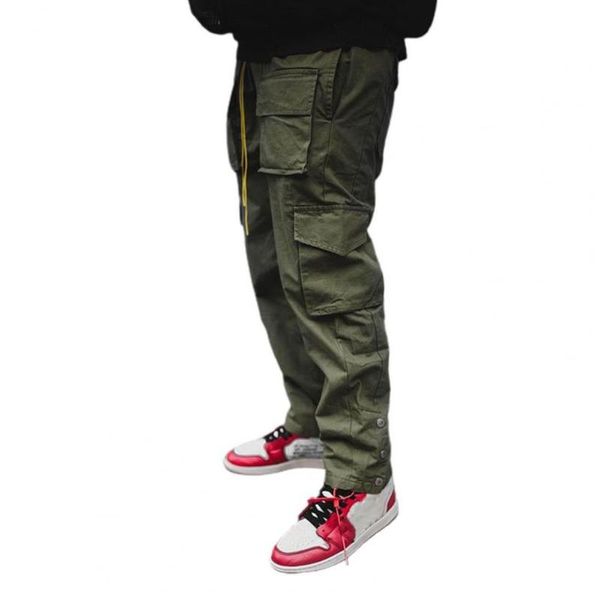 men's pants cargo men hip hop streetwear multi-pocket skin friendly polyester lightweight sweatpants, Black
men's pants cargo men hip hop streetwear multi-pocket skin friendly polyester lightweight sweatpants, Black