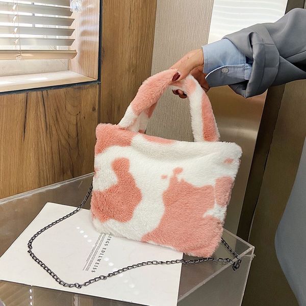 the winter soft plug women draagbag female zebra luipaard pluisive crossbody mode koe print messenger small chain bags
the winter soft plug women draagbag female zebra luipaard pluisive crossbody mode koe print messenger small chain bags